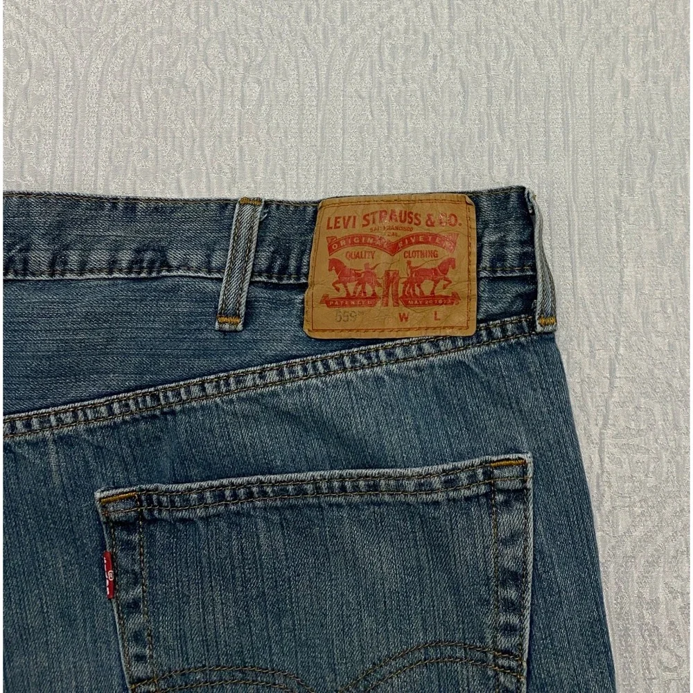 Levi's 559‎ Jeans Mens Size 44×28 Blue Relaxed Straight Wide Leg